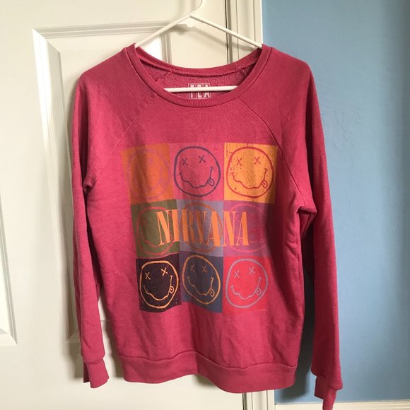 Urban Outfitters Tops - Urban Outfitters Pink Nirvana Sweatshirt